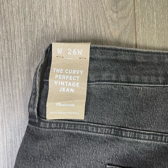 Madewell Curvy Perfect Vintage Plus Lunar Wash Denim Jeans US Women's 26W New - Picture 4 of 6